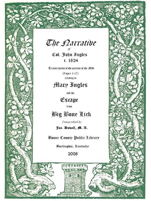 Title details for The Narrative of Colonel John Ingles (pages 1-13) by John Ingles - Available